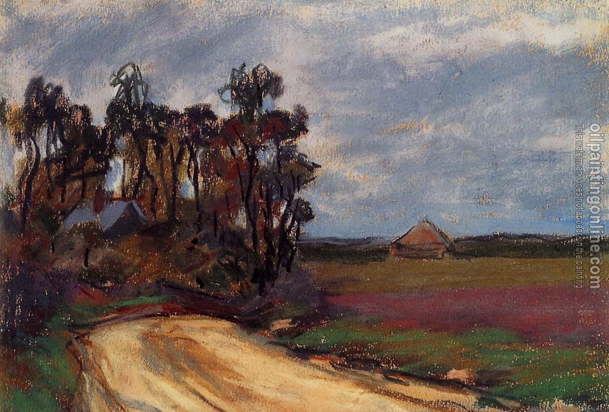 Monet, Claude Oscar - The Road and the House